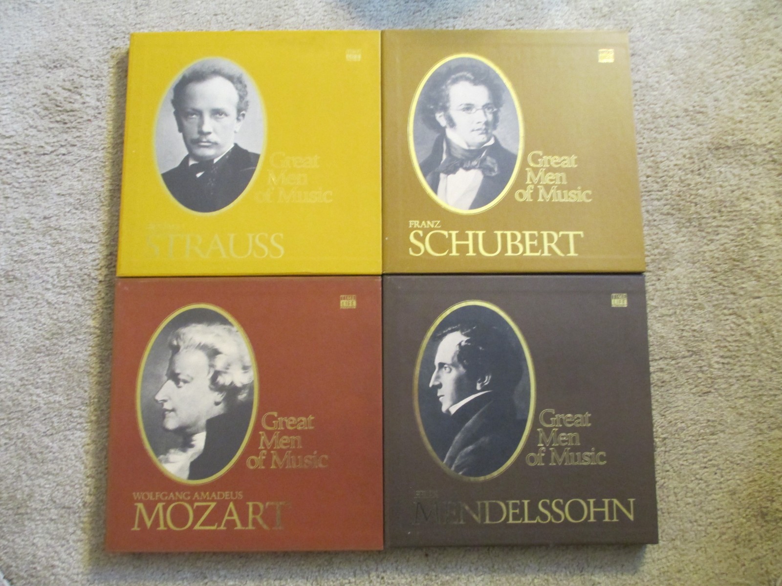 Lot of (7) Time Life Great Men of Music 4-LP Vinyl Record Box Sets - Near Mint