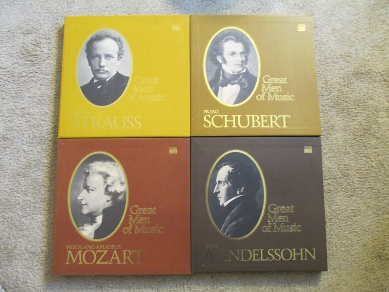 Lot of (7) Time Life Great Men of Music 4-LP Vinyl Record Box Sets - Near Mint
