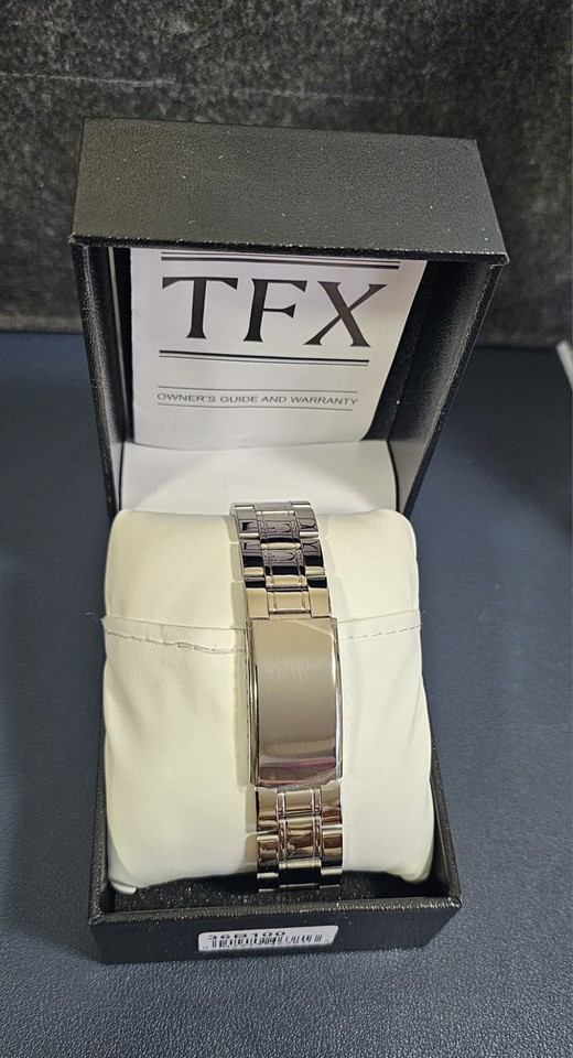 TFX by Bulova Stainless Steel Silver Tone Date White Dial Men's Watch ...