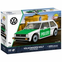 Cobi Klemmbaustein-Set VW Golf Polizei 1974, 77 Teile, Kunststoff, 24642