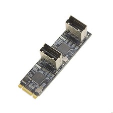 8 Port Non-RAID SATA III 6Gbp/s to M.2 B M Key Adapter PCI-e 3.0 x2 bandwith