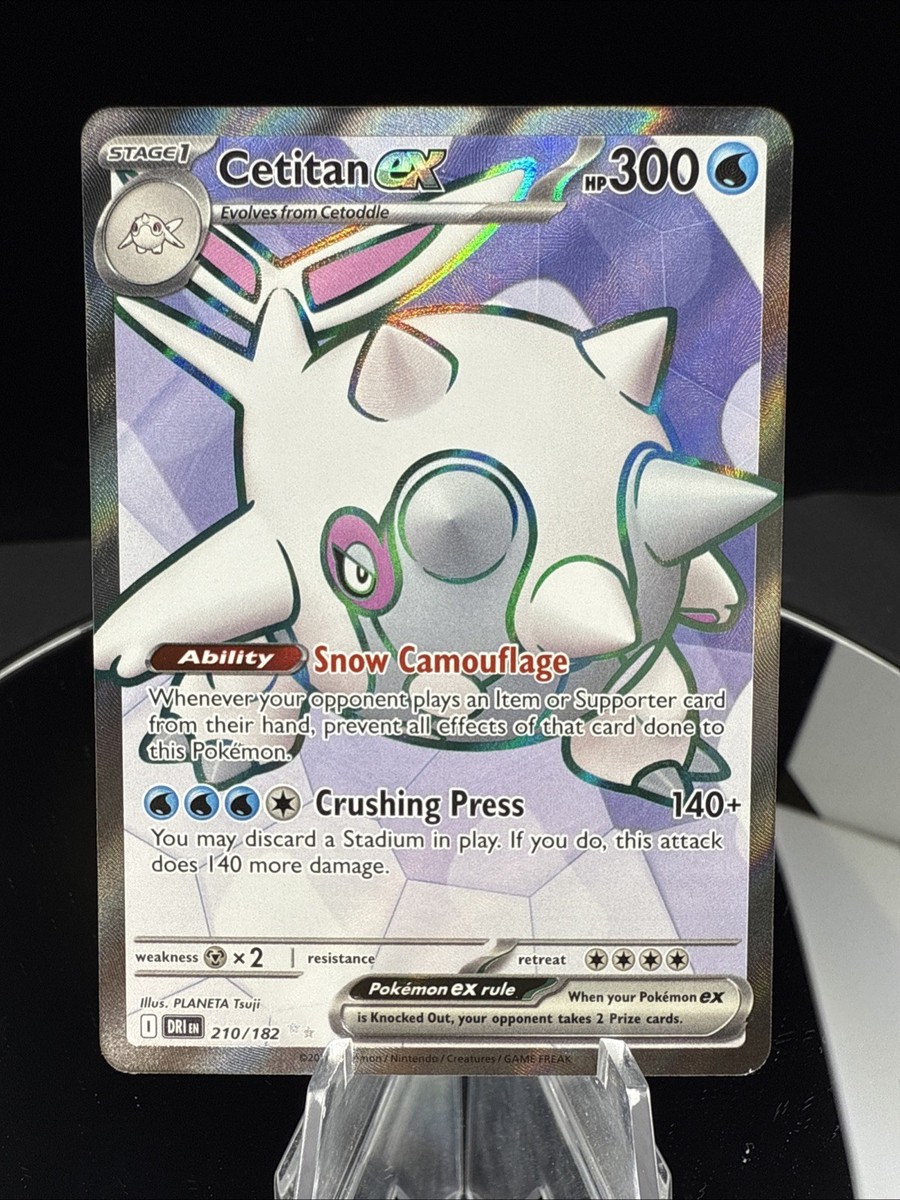 Pokmon TCG Cetitan EX Full Art Ultra Rare Holo Card 210/182 Destined Rivals