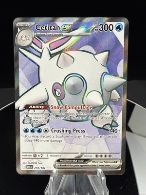 Pokémon TCG Cetitan EX Full Art Ultra Rare Holo Card 210/182