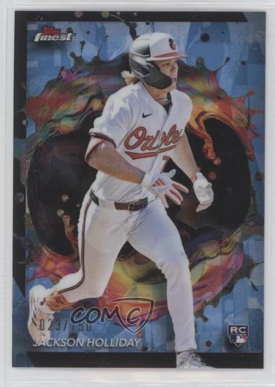 2024 Topps Finest Rare Blue Refractor 23/99 Jackson Holliday #240 9e1