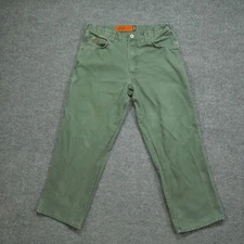 Jesse James Pants Mens 34x30 Green 12 Ounce Canvas Grunge Workwear Adult