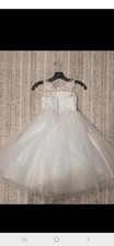 Camille La Vie Flower Girl Dress - White Sparkle Size 4