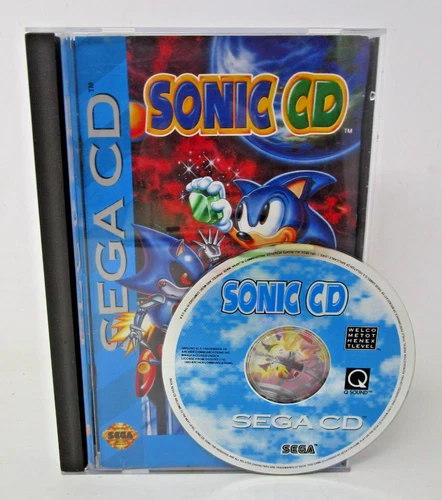 Sonic CD Sega CD 1993 CIB Complete in Box Game Manual Case w/ Registration Card
