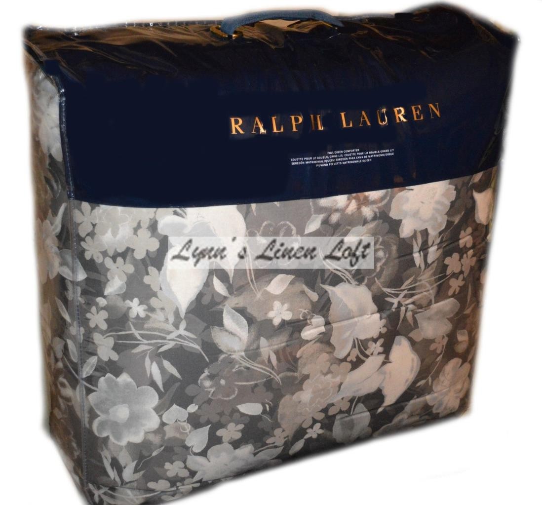 RALPH LAUREN Avery Charcoal Heather Floral FULL/ QUEEN COMFORTER