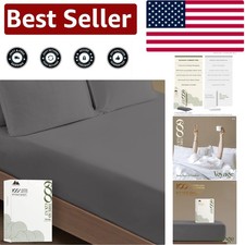 Luxurious 100 Egyptian Cotton Fitted Sheet 600 Thread Count, Full Size, Da...