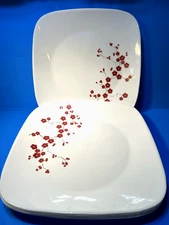 SET OF 5 Corelle HANAMI GARDEN 10-1/2" Square Dinner Plates