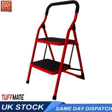 Step Ladder 2 Step Portable Red TUFFMATE