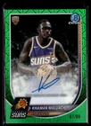 2025-26 Bowman Chrome Green Mojo Refractor Khaman Maluach RC Auto /99 Phoenix