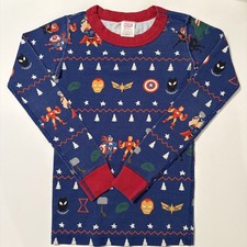 HANNA ANDERSSON Marvel Avengers Superheros Pajamas Kids Unisex Sz 8 Christmas
