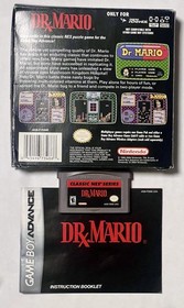 Dr. Mario Classic NES Series Nintendo Game Boy Advance 2004 Game Box Book Tested