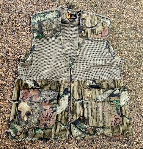 Browning Mossy Oak Camo Vest Mens Size XL Break Up Infinity Mesh Hunting - Picture 1 of 5