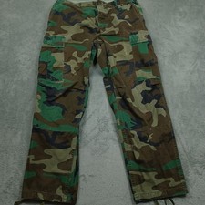 Vintage US Military Pants Men Medium Green Woodland Hot Weather Combat A2