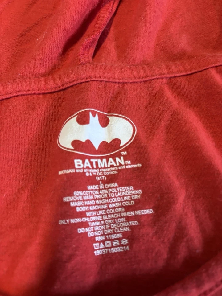 DC Comics Girls Hero Batman Robin Halloween Dress Up Costume Shirt Sz L - Image 3 of 3