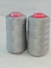 Lot of 2 Big Spools Gray #A710 Color t27s/2 Sewing Thread /Cone 135 g
