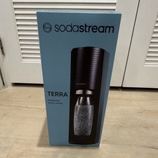 SodaStream Terra Black Sparkling Water Maker Cordless Manual w/ Bottle