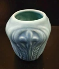 Vintage Van Briggle Pottery Mini Vase Matte Blue Colorado Springs Art Pottery 3"