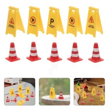 10 Pcs Mini Traffic Cones Plastic Sign Signs Construction Site Accessories