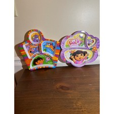 Dora the Explorer Divided Plates Set of 2 Zak Designs Melamine Toddler Trays