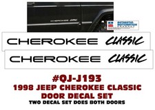 Qj-j193 1998 Jeep Cherokee Xj - Cherokee Classic - Door Decal Set - Licensed Qj-j193 1998 Jeep Cherokee Xj - Cherokee Classic - Door Decal Set - Licensed