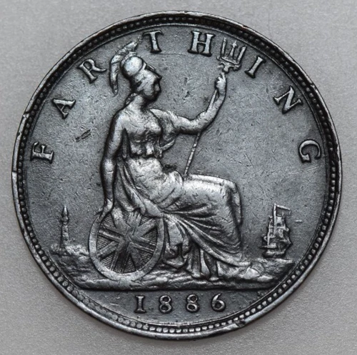 1886 Victoria Farthing — photo from the most recent tracked eBay sale