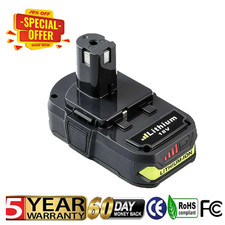 For RYOBI P108 18V One Plus High Capacity Battery Lithium-Ion Battery P105 P102