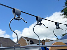 Washing Line Clothes Coat Hanger Hooks/Pegs windproof - 10 Pack