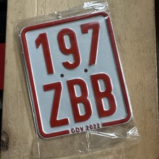Rotes Nummernschild Mofa / Moped 50ccm DEKO NEU 