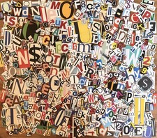 500 Ransom Note Cut-out Letters & Symbols Col...