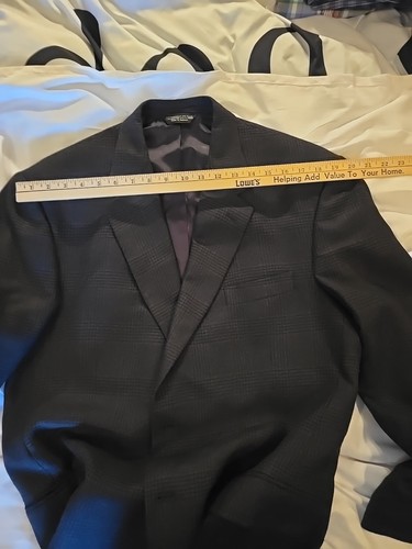 38R* Evan Picone USA Herren Vintage Reine Wolle 2 Knopf Blazer Sport Mantel Sand - Bild 11 von 14