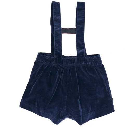 Vintage Imp Originals Navy Blue Boy Velour Floral Shortall Romper Size 2T - Picture 8 of 12