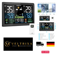 Haoyao Wetterstation Funk Schwarz Mit AußEnsensor, Farbdisplay