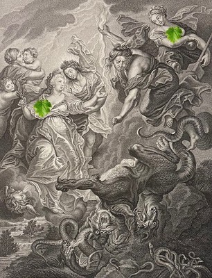 Rubens Die Bestätigte Frieden Im Himmel Marie De Medicis Lithographie C 1868