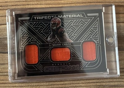 2022 Panini Obsidian - Trifecta Material Ja'Marr Chase #TFM-JCH /125 Bengals