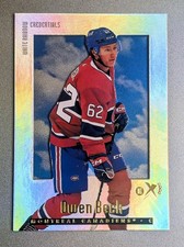 Owen Beck 2023-24 UD Skybox E-X 2000 White Rainbow Credentials Rookie #135