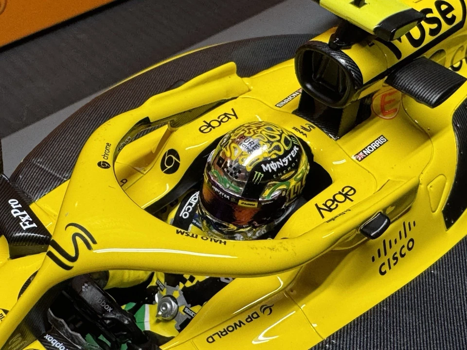 McLaren MCL38 #4 Lando Norris 2024 Monaco GP 1/18 Scale Model Car by Minichamps - Image 4 of 4