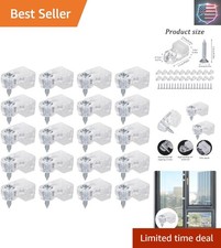 20 Pcs Durable Glass Retainer Clips with Screws -Easy Installation for Home Use