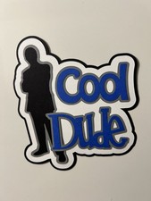 Cool Dude Handmade Scrapbook Title Die Cut Paper Pieced