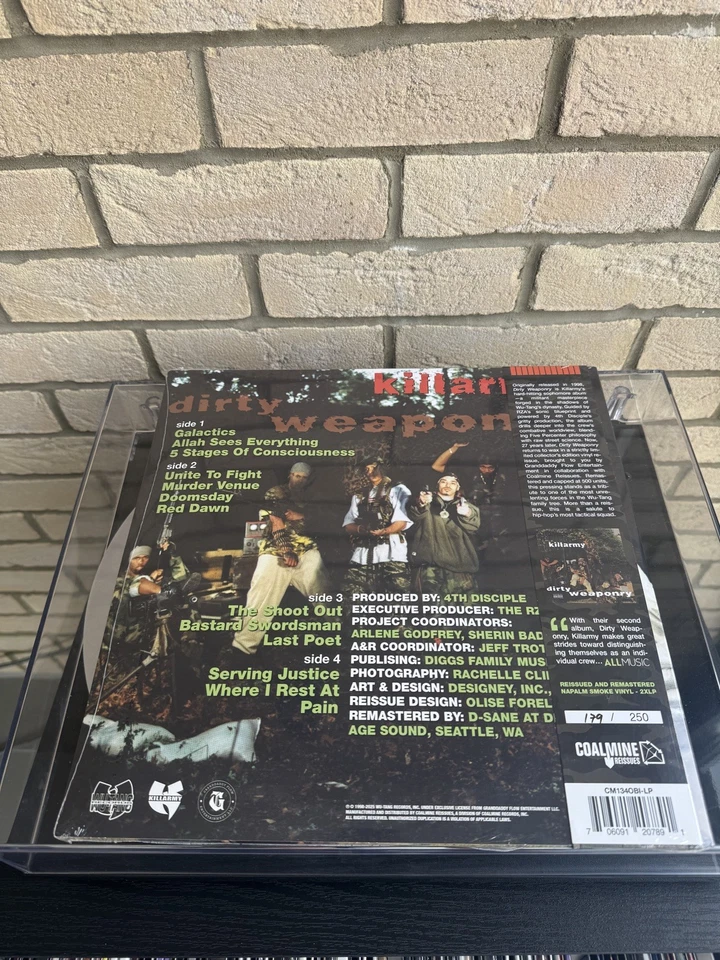 Killarmy Dirty Weaponry 2LP Vinyl (Napalm Smoke Colored), Sold out, WU-Tang - Image 4 of 4