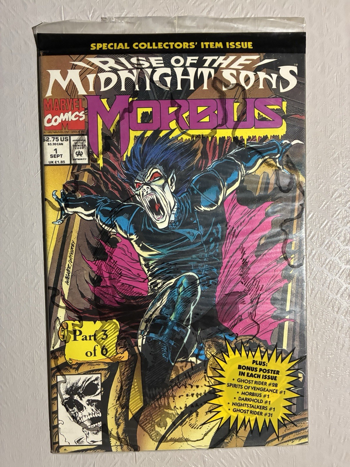 Morbius the Living Vampire #1 (Marvel Comics September 1992)