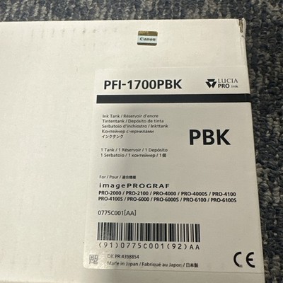 Canon PFI-1700PBK Ink imagePROGRAF PRO-2000/4000/4000S/6000S-Free Shipping