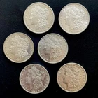 Morgan Silver Dollar - Mixed Date Lot Of 6 - 90% Silver - Uncirculated & AU