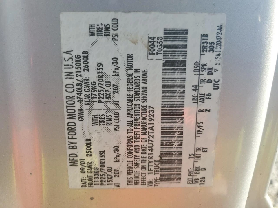 Conjunto de filtro de aire usado se adapta a: Ford Ranger 2002 2,3 grado A Foto 3 de 4