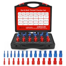 Nut and Bolt Thread Checker - 26 PCS Nut and Bolt Gauges Individually Housed in 