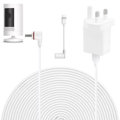 7,6 m Stromkabel und Adapter für Ring Spotlight Cam und Stick Up Cam