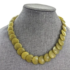 J.C. Walsh & Sons Connemara Irish Green Marble Sterling Silver Clasp Necklace