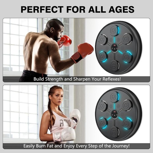 2025 Smart Bluetooth Music Boxing Machine - Wall Mount Trainer w/Gloves - Picture 5 of 36